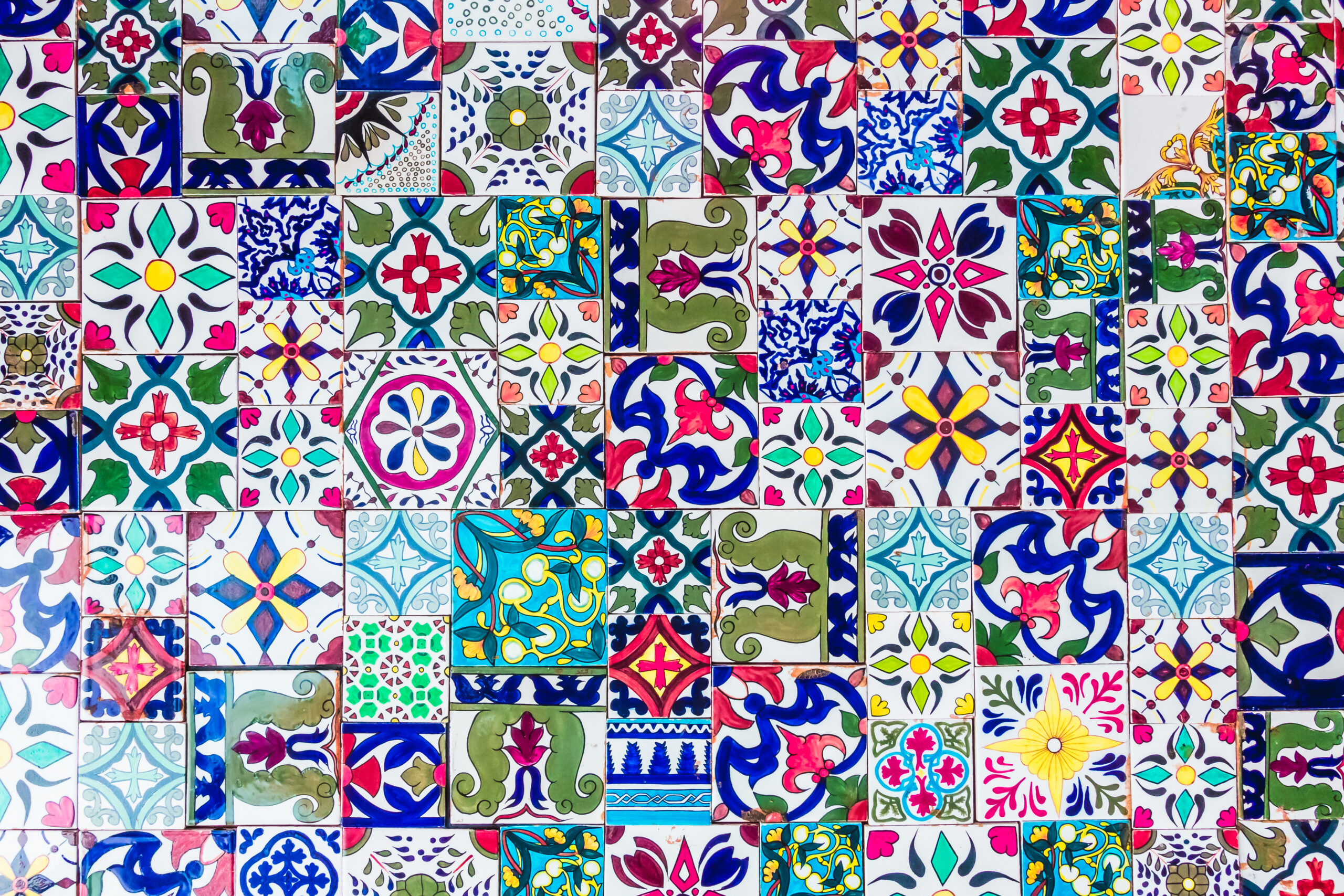 Morocco mosaic tiles textures